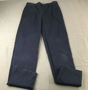 Land Ends Pants Youth Kids 15-16 Years Blue 20S Chino Casual Comfort #1008 - Picture 1 of 9