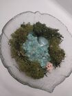 Crystal trinket plate jewelry holder crystal charging plate labradorite and moss