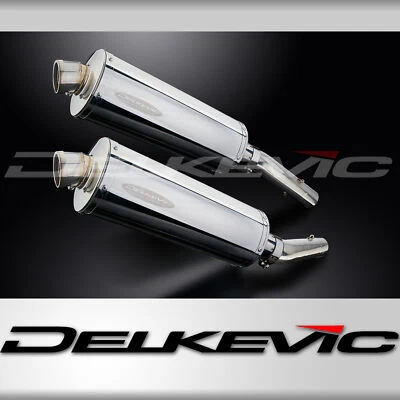 Aprilia Tuono 1000R 2007-2010 Slip On 14" Oval Stainless Exhaust Muffler Kit - Image 1 of 4