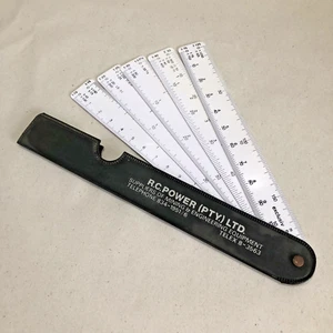 Vintage Pocket Scale Rules / Measures, Metric, 15cm by Powers (Pty) Ltd, Mining - Foto 1 di 7