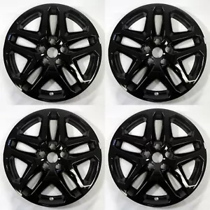Set of 4pcs 2013-2016 Ford FUSION 17" BLACK Wheel Skin Hubcap Cover Alloy Wheel - Picture 1 of 5