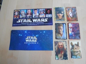 Offical Star Wars The Phantom Menace 6x Unused Phone Cards, Wallet & Leaflet - Picture 1 of 4