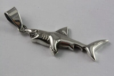 Walhai Pesce Martello Pendente Hai Pendente In Argento 925 - Immagine 1 di 3