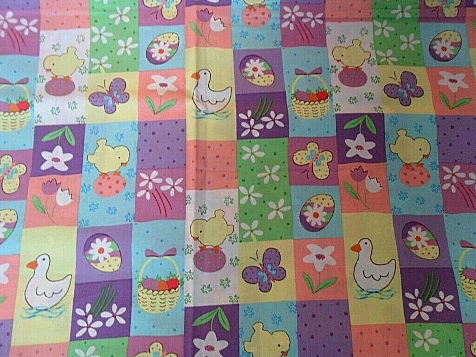 Algodón Sin Lavar Juvenil Novedad Tema Pascua Patos Pollitos Mariposa Foto 1 de 1