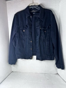 Levi’s Denim Trucker Jacket Men’s Blue Jean Dark Distressed Limited Creepy Co L - Picture 1 of 15