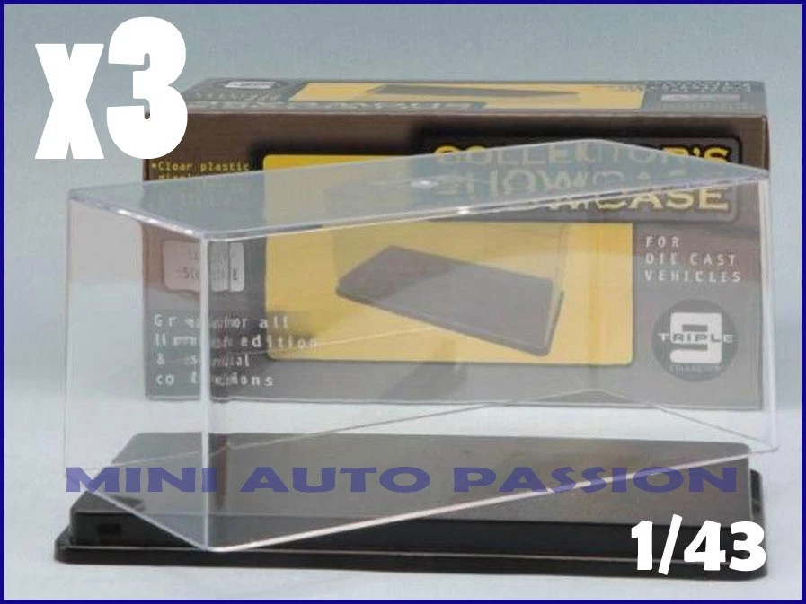 Lot de 3 Boites vitrine - Echelle 1/43 - Marque Triple9 - - Photo 1/1