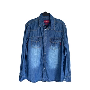 Mens Size M | Ringers Western | Pearl Stud Button Up | Blue Denim - Picture 1 of 3