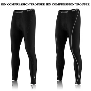 Mens Base Layers Compression Elasticated Cycling Gym Sports Underwear Leggings - Picture 1 of 12