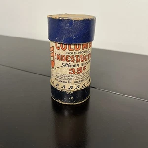 ANTIQUE COLUMBIA INDESTRUCTIBLE 35¢ GOLD MOULDED CYLINDER RECORD - Picture 1 of 2