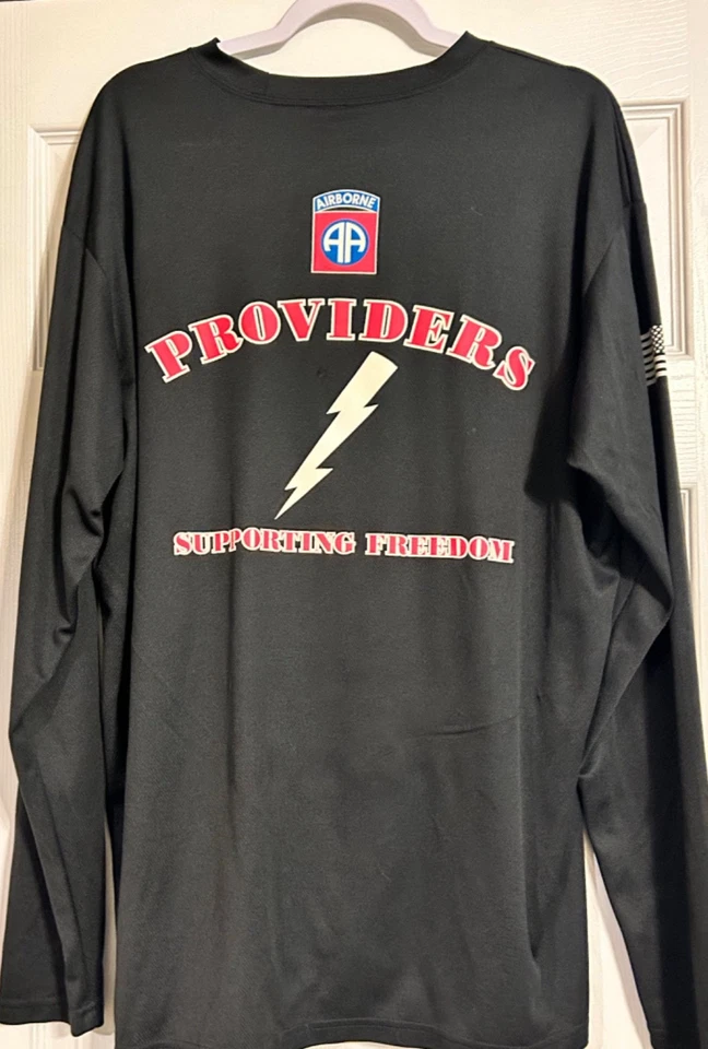 82nd Airborne Division Providers  LS PT shirt Size 2XL - Image 1 of 4