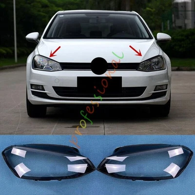 For Volkswagen Golf 7 R GTI 2015-2017 Both Side Headlight Lens Cover + Sealant - Изображение 1 из 4