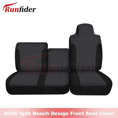 runfider For Isuzu NPR 1995-2005 40/60 Split Bench Front Seat Cover Foto 1 de 4