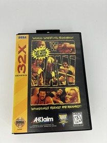 WWF Raw - Sega Genesis 32X (TESTED) 1995 with manual 