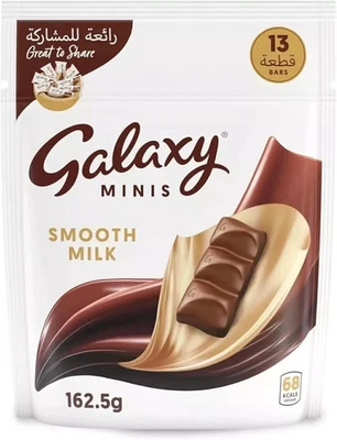 Galaxy Chocolate Minis Smooth Milk 13 Bars x 162.5g - Image 1 of 4