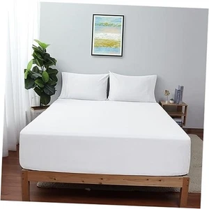 Size Fitted Sheet Only 100% Egyptian Cotton 600 Thread Count, 16" Full White - Picture 1 of 7