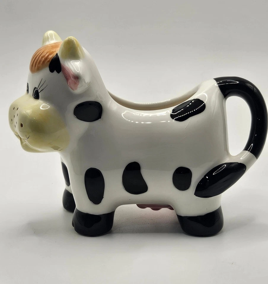 Crema cerámica de vaca Holstein de Houston Harvest decoración de granja Foto 1 de 4