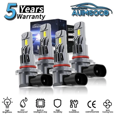 4x LED Headlight High Low Beam Conversion Kit Bulbs For Honda Odyssey 2005-2010 - Image 1 of 4