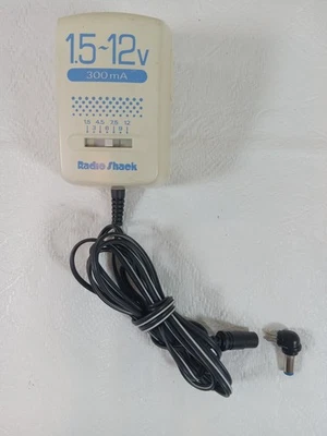Enchufe Adaptador CA RadioShack De Colección Modelo 273-1662 1.5-12V Variable 300 mA DC Foto 1 de 4