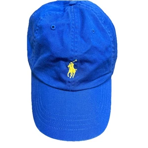 Polo Ralph Lauren hat Blue strapback Embroidered Yellow Pony Unisex baseball cap - Picture 1 of 8