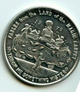 Mardi Gras Doubloon Krewe of Freret 1970 aluminio - Imagen 1 de 2
