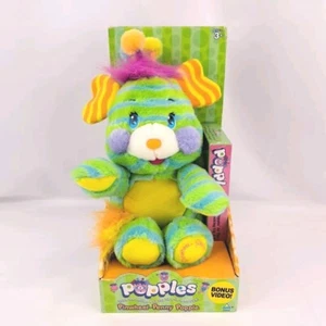 Vintage Popples Penny Stuffed Animal Pinwheel 2001 Toy Striped New Plush - Picture 1 of 19