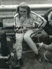 Original candid photograph, Jenny Nadin car/motocycle racer 1968