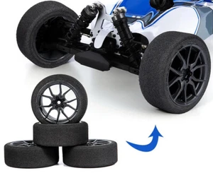 4Pcs 12mm Hex Foam Tires Tyres Wheel Rims For HSP HPI 1/10 On-road RC Racing Car - Picture 1 of 8