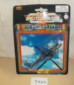 Motormax Super Flites #63001 Druckguss Metall Hubschrauber blau & grün NOS (#5460) - Bild 1 von 4