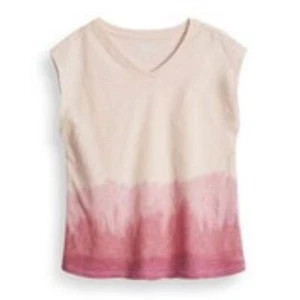 Liberty & Valor Big Girls' V-neck Front Knot Dip Dye Graphic Tee Size XL NWT - Picture 1 of 2