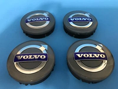 VOLVO S60 S80 C70 V70 XC70 XC90 GENUINE FACTORY OEM CENTER CAPS 30666913 OEM SET - Image 1 of 4