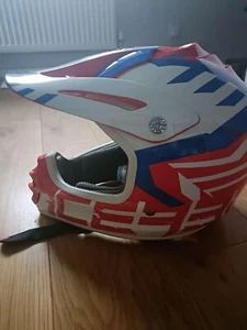Acerbis xcross impact 3.0 junior red white and blue motocross racing helmet - Picture 1 of 7