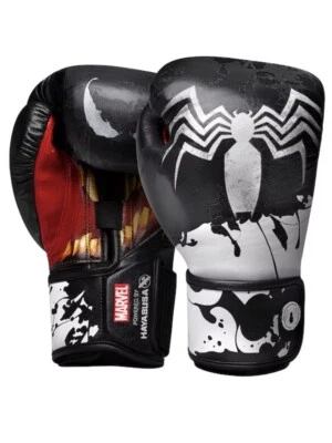 Hayabusa Marvel Hero Elite Boxing Gloves Venom 12oz Spider-Man Symbiote New - Image 1 of 4