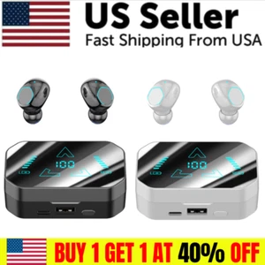 Bluetooth Headphones Wireless Earbuds, With 95hr Running-Time Sports Ear Buds US - Picture 1 of 15