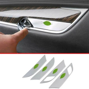 Cubierta de tazón de puerta interior plateada mate 4 piezas apta para Cadillac XT5 2017-2022 - Imagen 1 de 7