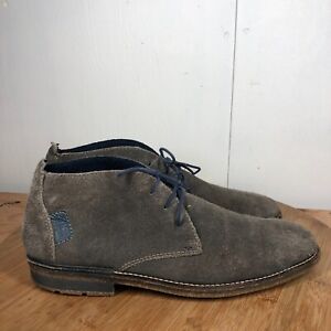 Rieker Shoes Mens 45 US 11 Desert Chukka Boots Gray Brown Suede Casual Ankle