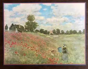 VINTAGE ART PAI PRINT FRANCE LANDSCAPE WOMEN PORTRAIT BY CLAUDE MONET PARIS - Picture 1 of 1