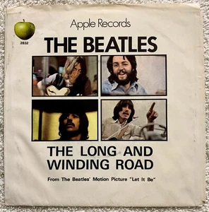 The Beatles The Long and Winding Road picture sleeve and 45  Apple 2832  VG+/EX - Picture 1 of 4