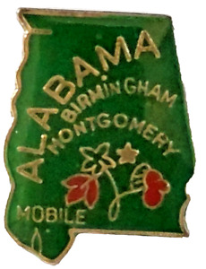 Alabama State Birmingham/Montgomery/Mobile) Floral Lapel Pin