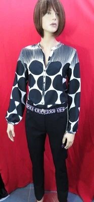 Chemise noire et blanche Marie Lund Copenhagen 38 euros UK10 et pantalon George Rech 38 - Photo 1/4