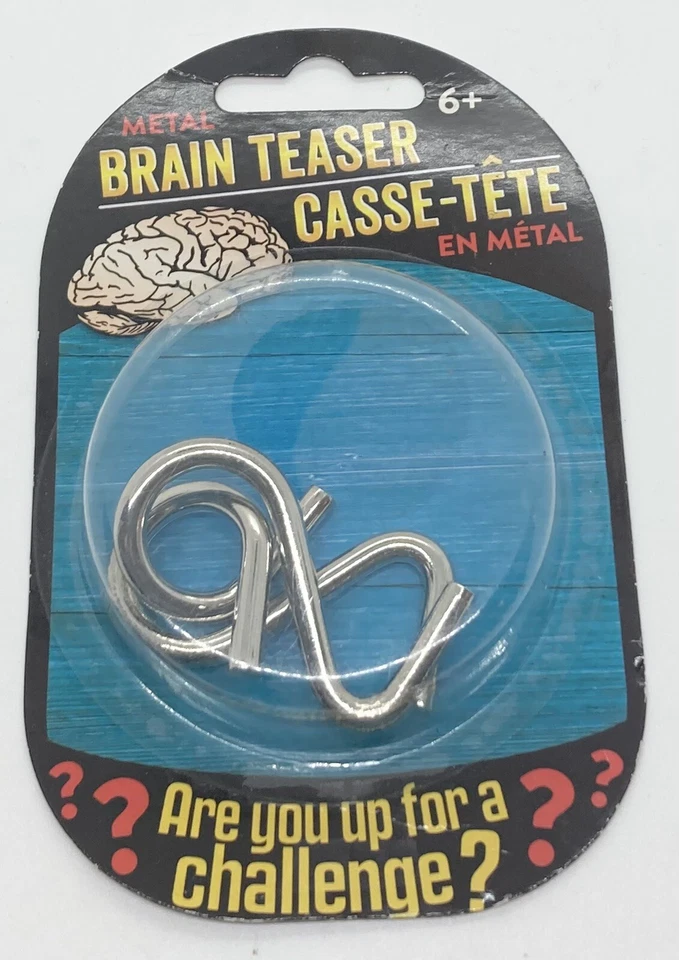 METAL BRAIN TEASER CASSE-TETE EN METAL Age 6+ Challenge Game NEW - Image 1 of 1