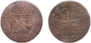 Switzerland 1791 ½ Batzen Billon VF - Picture 1 of 1