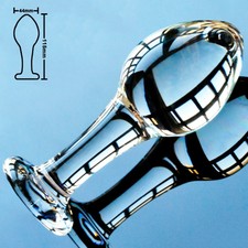 Anal Butt Plug-Glass - Big Bubble Head - 44mm