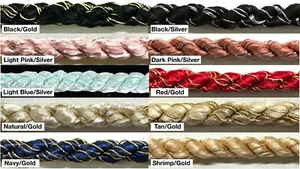 1/4" Twist Kordel Seil Trimmen mit Metall - 15 Yards! - Viele Farben verfügbar! - Bild 1 von 21