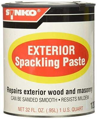 SYNKO Exterior Spackling Paste Spackle Repairs Wood, Masonry, Stucco 1-Quart - Image 1 of 3