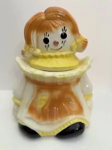 Vintage Raggedy Ann Cookie Jar Hand Painted Maurice Ceramics of California - Picture 1 of 10