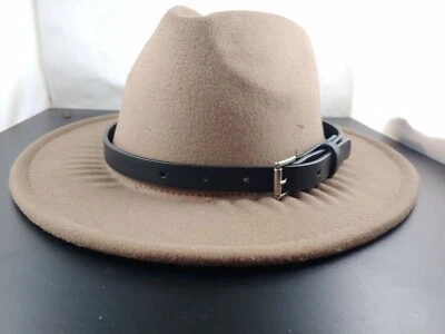 Nuevo Western Cuero Sólido Sombrero Banda NEGRO Vaquero Vaquera con Hebilla Nuevo sin Etiquetas Foto 1 de 4