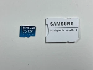 Samsung EVO Select 512GB microSDXC UHS-I Memory Card with Adapter MB-ME512KA/AM - Photo 1 sur 7