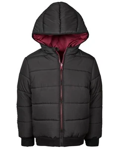 Epic Threads Little Boys Reversible Water-Resistant Hooded Puffer Jacket Sz. 7 - Picture 1 of 5