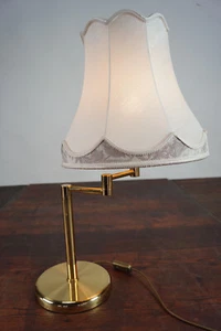 60er Vintage Stehlampe Tischlampe Leuchte Gelenkarm Messing Hollywood Regency 3 - Bild 1 von 10