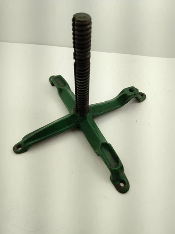 Vintage Cast Iron Wood Shop Stool Threaded Bolt & Mounting Bracket Repurpose 12" Cover